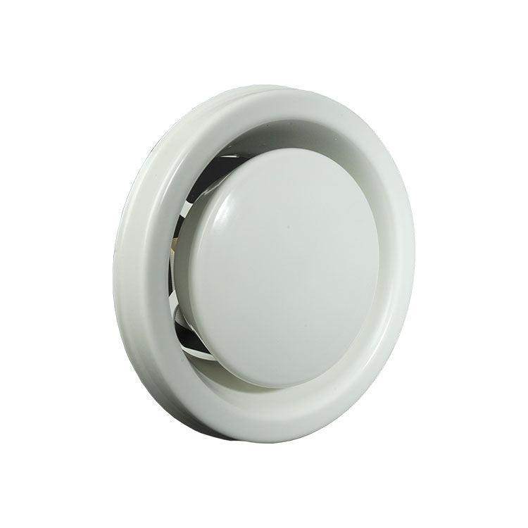 Afvoerventiel 125mm kunststof GRIJS/WIT RAL9002 - Ventilatie Service Center