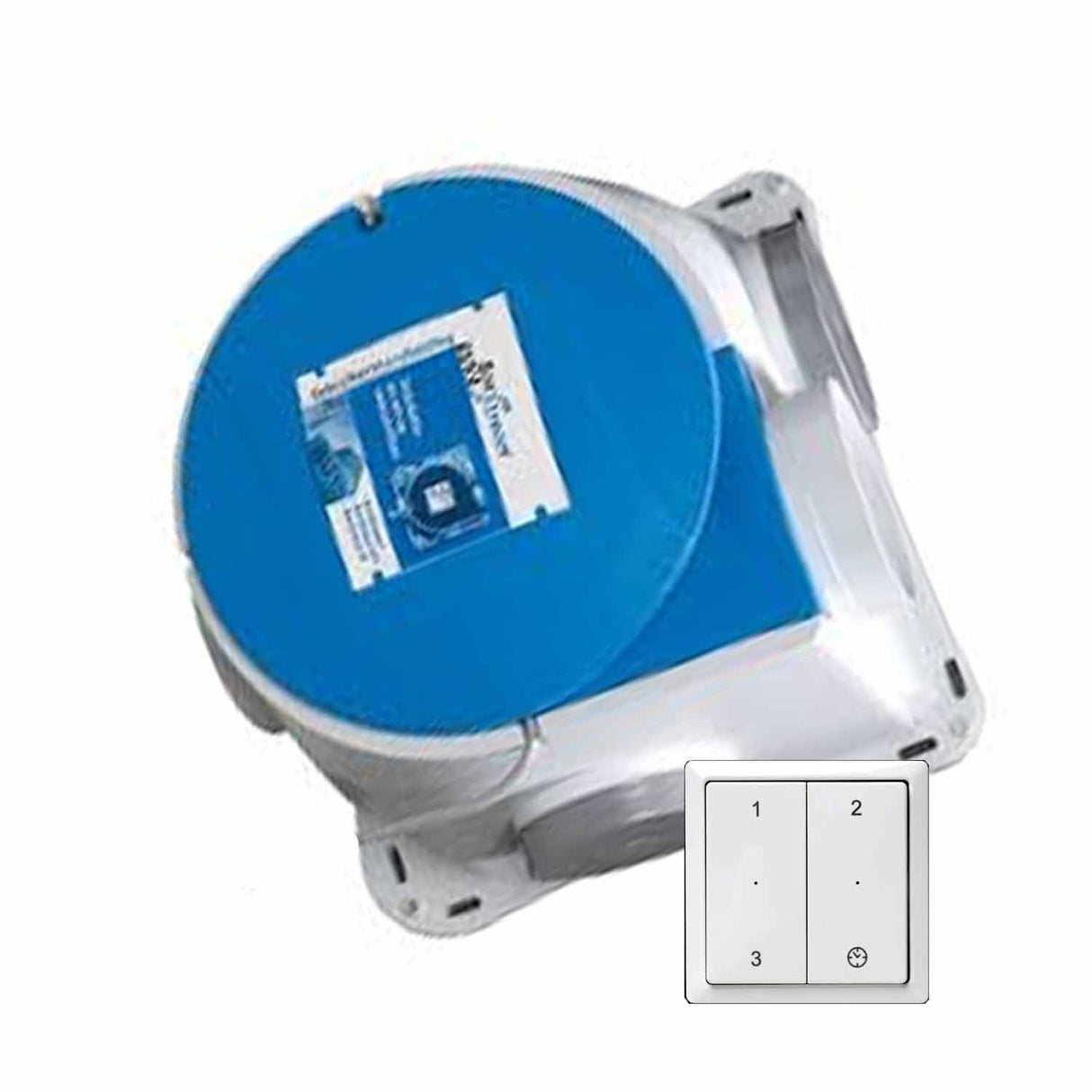 Buva Boxstream overhauled ventilation box with wireless RF transmitter and Euro plug