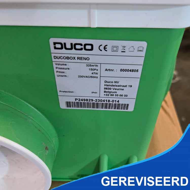 🟠 Duco Ducobox Reno woonhuis ventilatiebox perilex - Gereviseerd