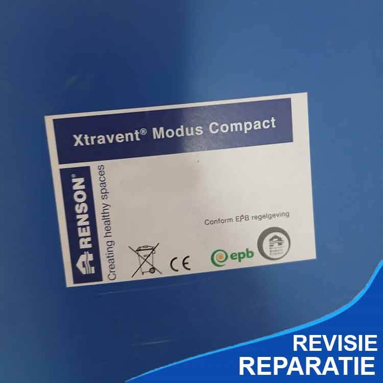 Reparatie revisie van uw ventilatiemotor Xtravent Modus Compact - Ventilatie Service Center
