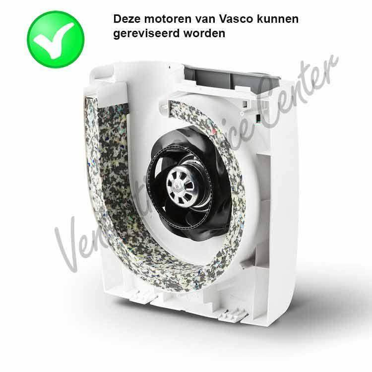 Reparatie revisie van uw ventilatiemotor Vasco lagers vervangen