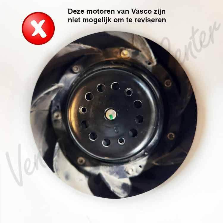 Reparatie revisie van uw ventilatiemotor Vasco lagers vervangen