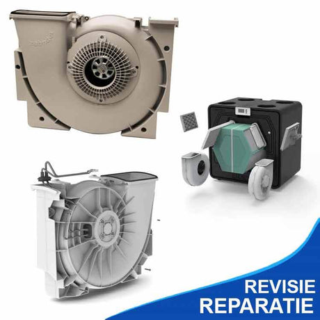 Reparatie revisie van uw ventilatiemotor WTW met slakkenhuis lagers vervangen - Ventilatie Service Center