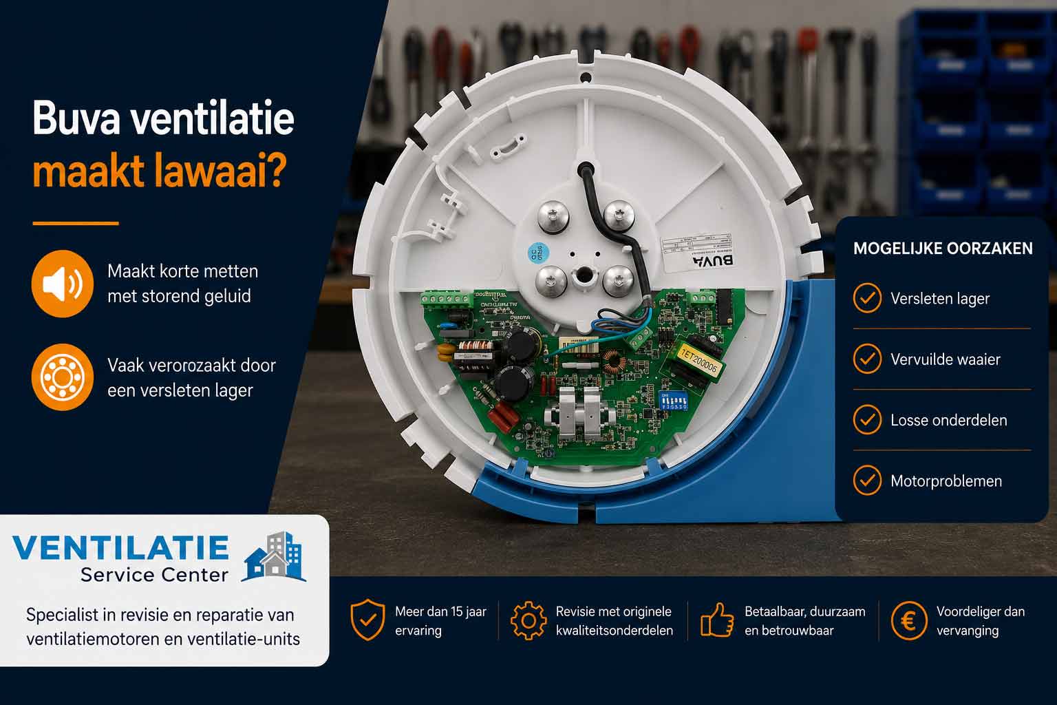 Buva ventilatie maakt lawaai? Oorzaken en oplossingen - Ventilatie Service Center