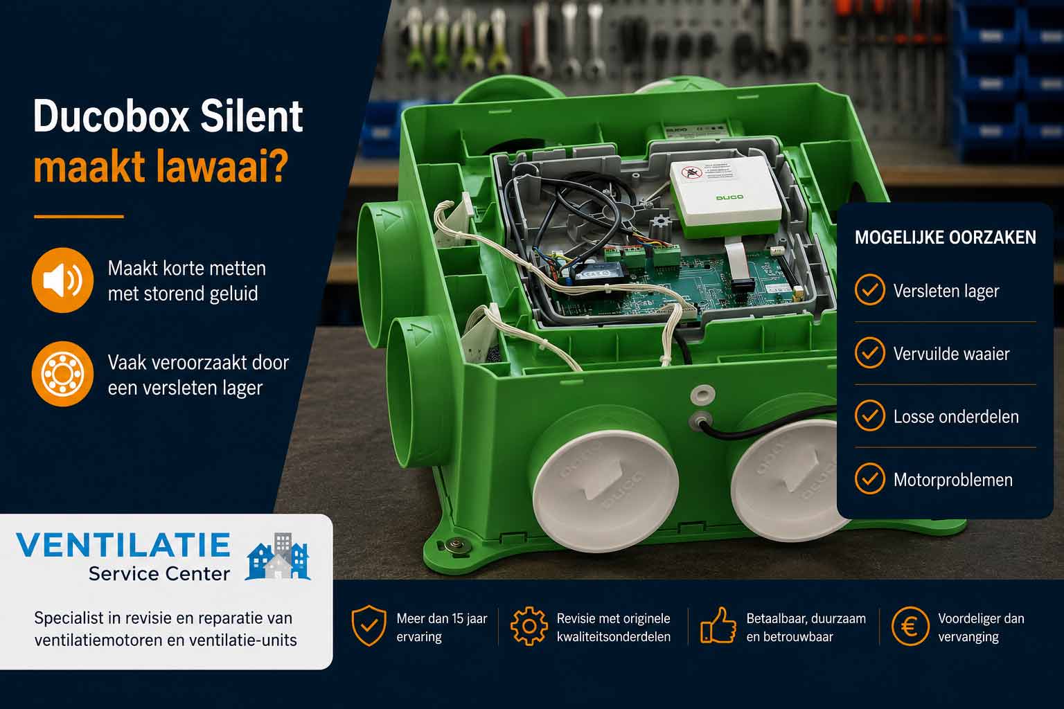 DucoBox Silent maakt lawaai? Oorzaken en oplossingen - Ventilatie Service Center