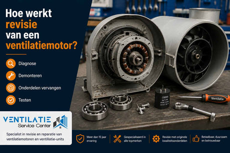 Hoe werkt revisie van een ventilatiemotor? Stap voor stap uitgelegd - Ventilatie Service Center