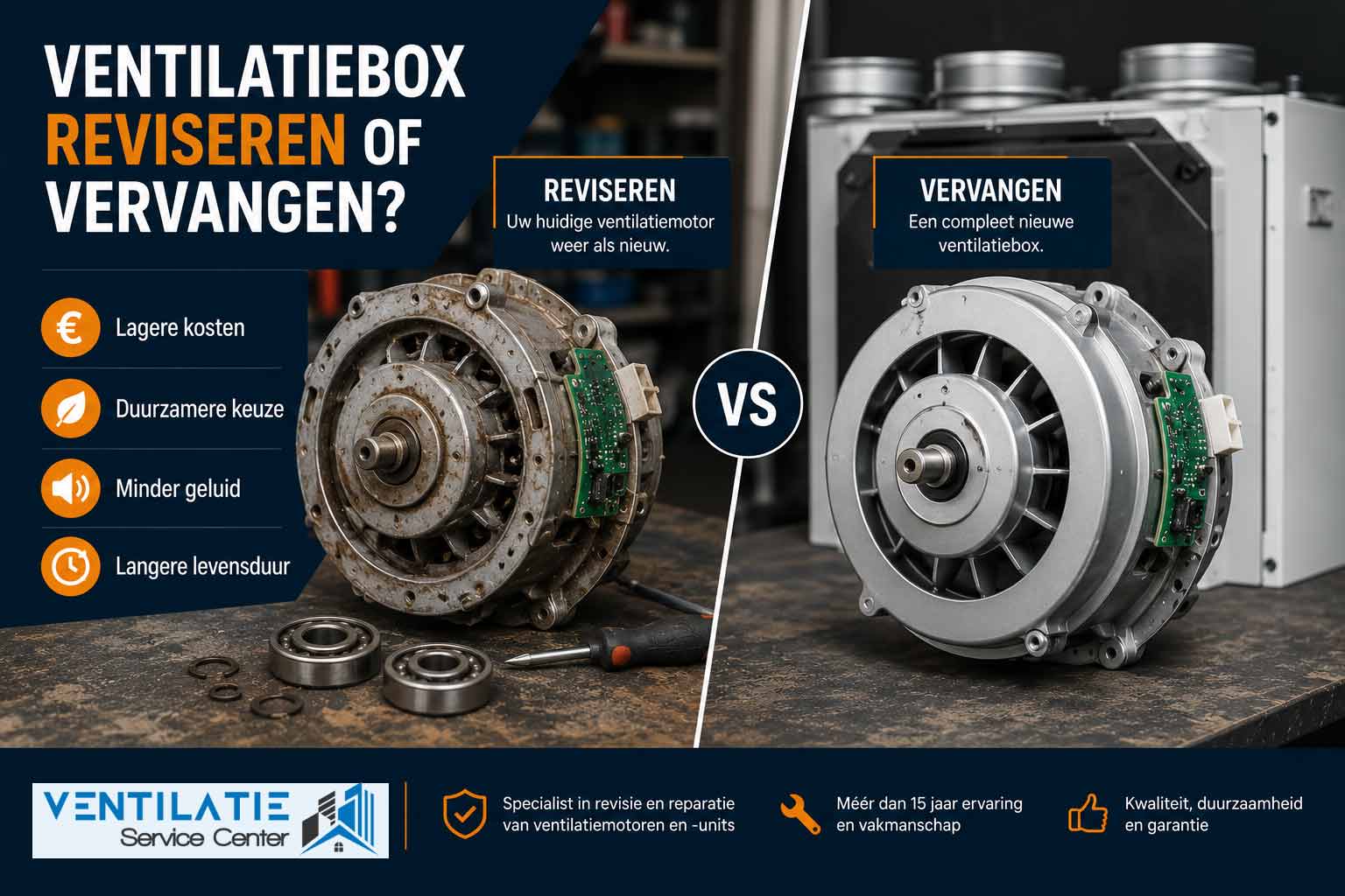 Ventilatiebox reviseren of vervangen? De voor- en nadelen uitgelegd - Ventilatie Service Center