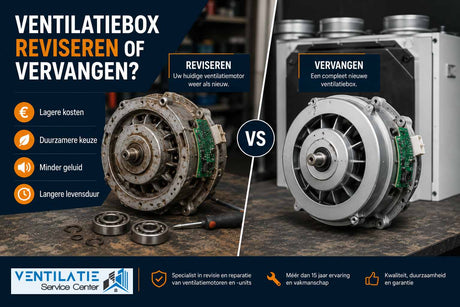 Ventilatiebox reviseren of vervangen? De voor- en nadelen uitgelegd - Ventilatie Service Center