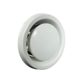 Afvoerventiel 125mm kunststof GRIJS/WIT RAL9002 - Ventilatie Service Center