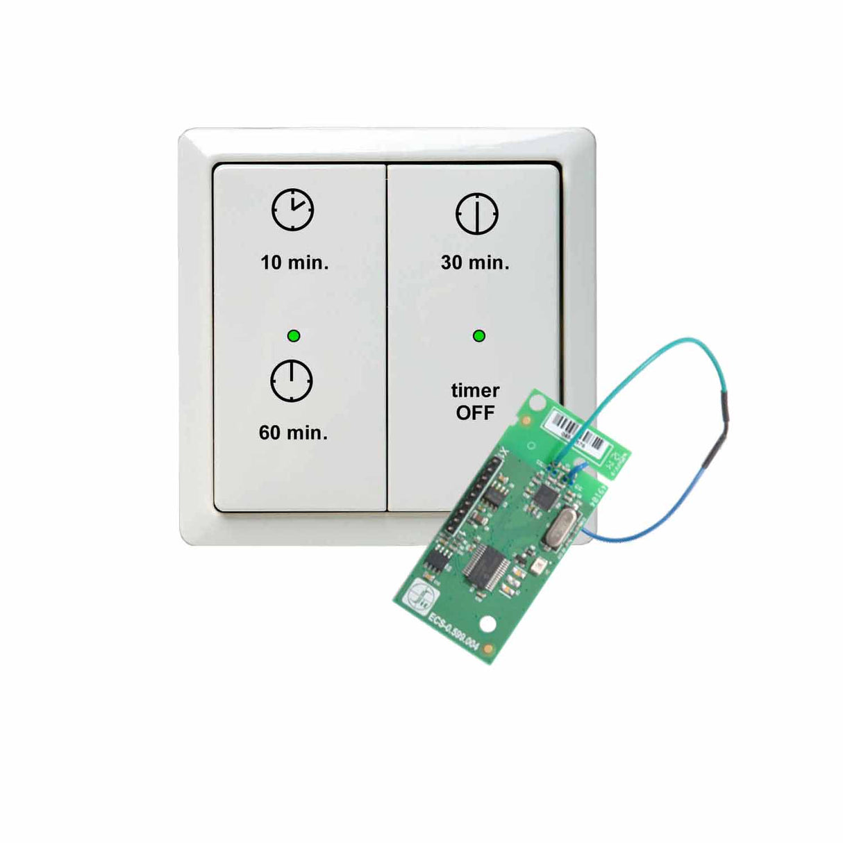 🟢 Draadloze TIMER RF zender + ontvanger print tbv Stork, Zehnder en Buva