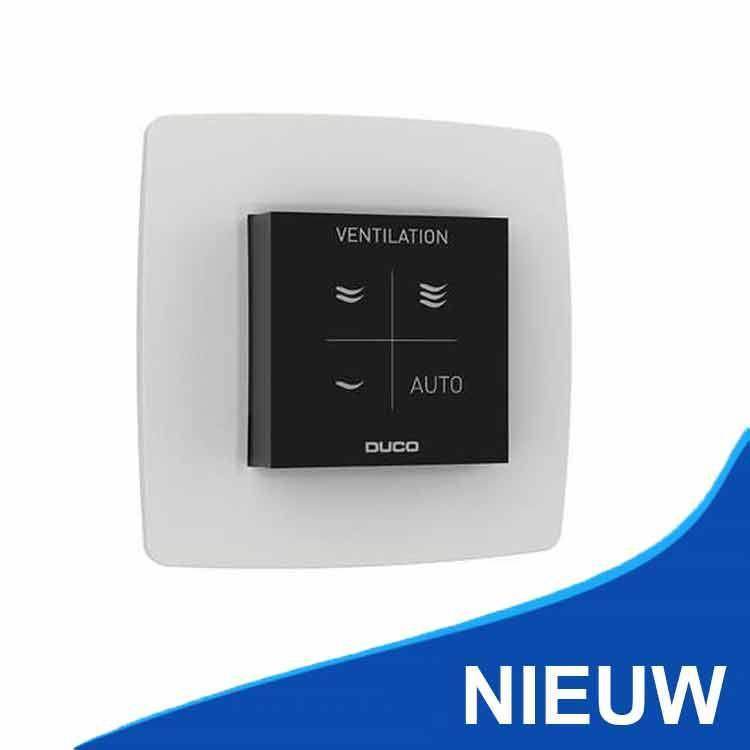 🟢 Duco CO2 ruimtesensor RF bedraad 0000 - 4603 zwart