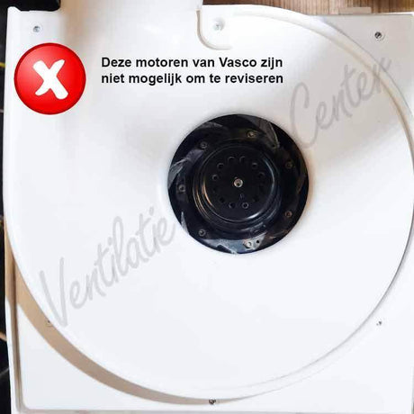 Reparatie revisie van uw ventilatiemotor Vasco lagers vervangen