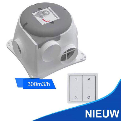 🟢 Zehnder ComfoFan Silent 300 m3/h ventilatiebox met vochtsensor en draadloze bediening