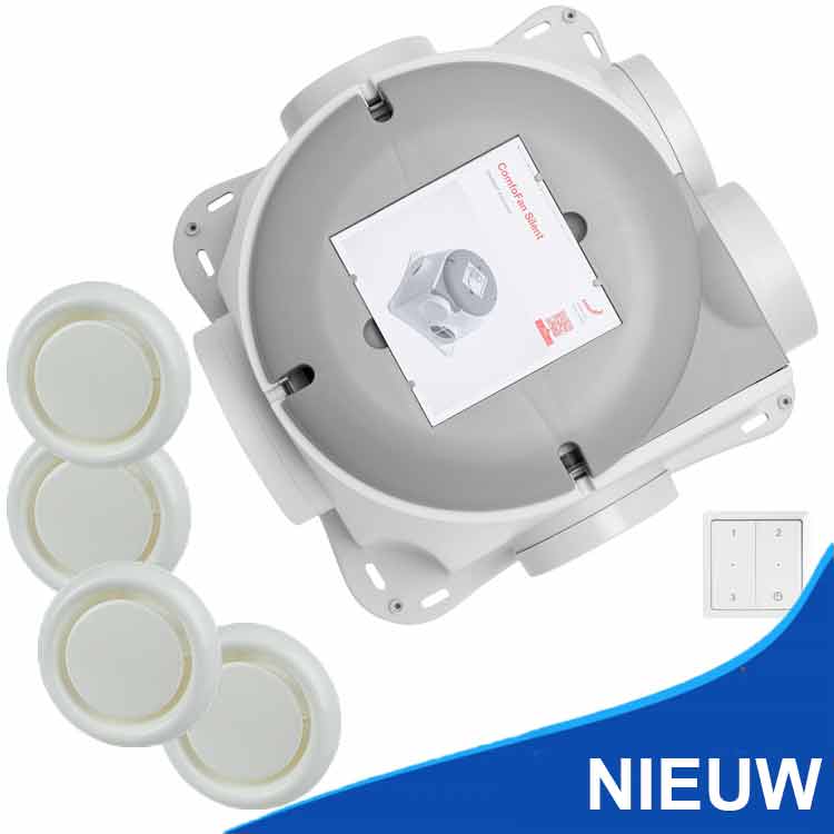 Zehnder ComfoFan Silent 425 m3/h Lüftungsbox mit Feuchtigkeitssensor