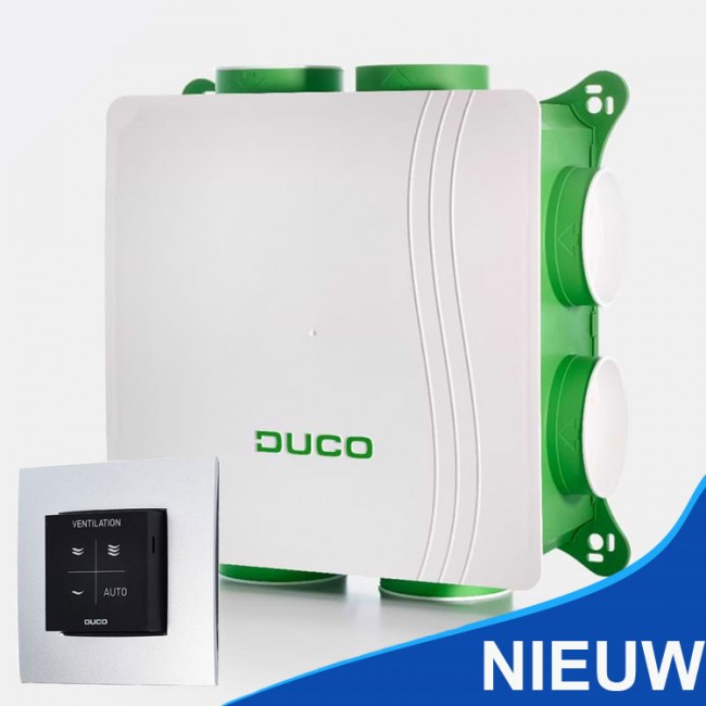 Duco Silent woonhuis ventilatiebox met hoofdbediening 400 m³/h (Woonhuisventilatie)